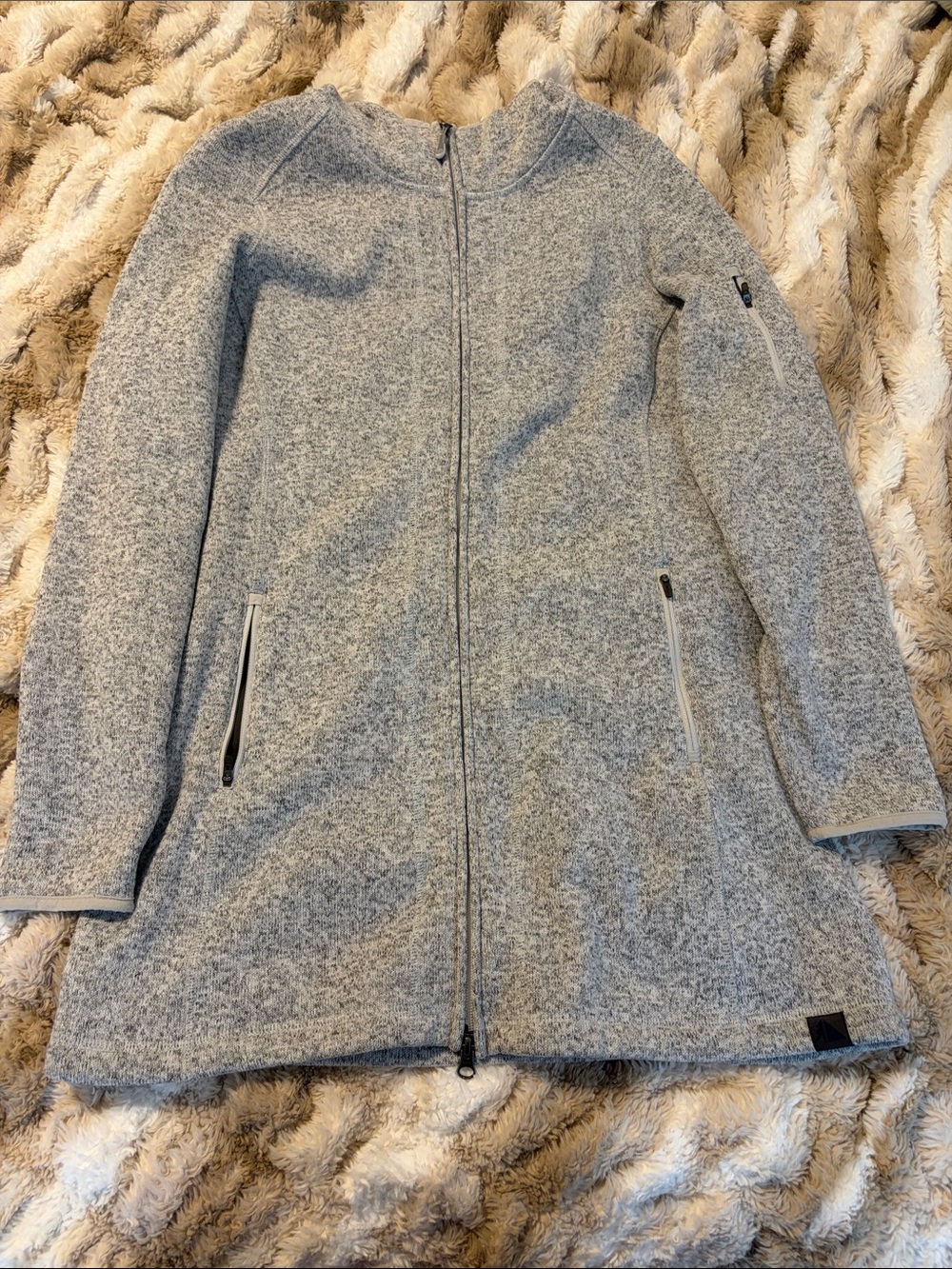 L.L. Bean Heather Gray Full-Zip Utility Coat